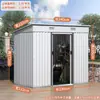 Armario de Almacenamiento Exterior, Cuarto de Almacenamiento Simple, Cobertizo para Herramientas de Jardín, Casa Modular Desmontable para Terraza, Casa Simple, Cobertizo de Metal