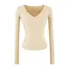 Otoño/Invierno 2026 Estilo Coreano Cuello en V Color Sólido Básico Temperamento Delgado Versátil Tejido Capa Base Suéter para Mujer Favorecedor
