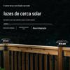 Luminária de parede à prova d'água para jardim externo, poste de portão de cerca, luminária de parede para pátio de vila, luminária de poste solar para pátio