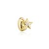 Jinao banhado a ouro único dente estrela de cinco pontas Starry Sky aparelhos Super Flash Diamond não-desbotamento dentes de ouro de personalidade de alta qualidade
