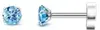 Pendientes de Acero de Titanio con Piedras de Nacimiento Doce Zirconia Redonda Clavos para Cartílago de la Oreja Redondos Acero Inoxidable Simple Joyería para Piercings Corporales Pendientes al por Mayor