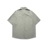 Ropa para Hombre North Boundary 2026 Verano Nueva Camisa de Manga Corta con Botones Ocultos Camisa a Cuadros Retro para Hombre Top de Media Manga
