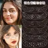 Pegatinas de Cara de Pecas Plateadas Calientes Transfronterizas Europeas y Americanas Pegatinas de Tatuaje Maquillaje Facial Fiesta Festival Halloween Navidad