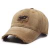 Gorra de Béisbol Bordada de Mezclilla Lavada de Moda Europea y Americana para Mujer Primavera y Otoño Gorra Parasol Vintage Agujero Viejo Gorra Curva