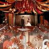 Nuevo Manto de Tela para Boda Vantle Tela Decorativa Chifón de Perlas Tela de Cinta Marco de Madera para Boda Diseño de Fondo de Arco