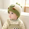 Gorro de Bebé Otoño e Invierno Gorro de Lana Tejido Bebé Dibujos Animados Pingüino Gorro de Punto Unisex Cálido Engrosado Gorro de Punto