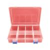 Caja de almacenamiento rectangular grande desmontable de 8 compartimentos, caja de piezas de hardware multicompartimento para bricolaje, equipo de pesca, papelería, caja de acabado transparente