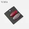 Wjia Nuevo Clip de Pato Doble de Bloques de Color a Cuadros Rojos y Blancos Clip para Flequillo Lateral Clip para el Cabello Accesorios para el Cabello