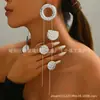Pendientes de Borla Redondos Martillados Geométricos Irregulares de Moda Transfronteriza Pendientes Retro Creativos Personalizados para Mujer Pendientes Geométricos