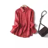 Camisa Elegante de Manga Larga 100% Ramio, Transpirable y Cómoda, con Bordado Pesado de Lujo Estilo Francés, Protección Solar, para Mujer