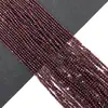 Pedra natural cortada contas de granada 2mm3mm4mm redondas esféricas furo reto com furo para miçangas acessórios de joias DIY atacado