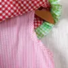 Vestido para Niña con Lindo Estampado de Sandía, Cuello Grande de Solapa, Vestido sin Mangas de Corte A, Vestido Ligero y Transpirable de Verano para Salir