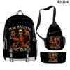 2025 Conjunto de Três Peças Mochila Escolar Mochila de Ombro Estojo de Lápis Homem de Palito de Madeira Transfronteiriço Shanhaijing Tungtungtung