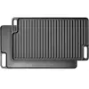 Plancha Rectangular de Hierro Fundido Plancha Teppanyaki Doméstica Exterior Olla para Asar Bistec Frito Plancha Grill de Doble Cara Sartén Rayada