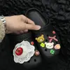 Zapatos de Cueva de Oso Marrón Blanco Lindos Accesorios Hebilla de Zapato de Dopamina Pastel de Cereza Hebilla Decorativa de Zapato Accesorios para Zapatos de Cueva