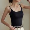 Talla Grande 6631 Camisola Sin Costuras para Mujer con Almohadillas de Sujetador Integradas, Copas Fijas, Hermoso Diseño de Espalda, Adelgazante, Camisola Versátil como Capa Base
