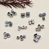 Plata s925 accesorios diy espaciador vintage cuentas espaciadoras cuentas de posicionamiento cuentas de pulsera de cristal tejidas a mano cuentas sueltas accesorios