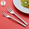 Nova Garfo de Aço de Alta Qualidade em Aço Inoxidável Alto Valor Estilo Japonês Doméstico Hotel Louça Garfo de Frutas Garfo de Sobremesa T177