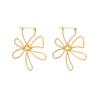 Pendientes de clip con perlas de imitación y diamantes vintage, con explosiones transfronterizas europeas y americanas, con cuentas redondas exageradas y flores de sol para mujer