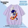 Camiseta de Manga Corta Sonic Hedgehog Sonic para Niño Verano Dibujos Animados para Niños Top de Media Manga Camiseta Infantil para Bebé Moderna