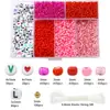 Caja de Set de Cuentas de Arroz de 6 Compartimentos Transfronteriza Caja de Cuentas con Letras Caja para Collar Pulsera Hecha a Mano DIY Paquete de Materiales de Amazon Accesorios Material