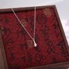 Plata 925 Chapada Estéreo Pequeño Anillo Gota de Agua Pulsera Aretes Collar Mujer Estilo Ins Diseño Nicho Estilo Frío Versátil