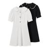 Primavera 2024 nuevo vestido transfronterizo europeo y americano para mujer, temperamento dulce, con cuello de muñeca desmontable 1874
