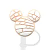Tampas de Silicone para Canudos de Desenho Animado Fofas, Venda Quente Transfronteiriça, Em Estoque, Tampas de Canudo Personalizadas para Copos de Chá de Leite, Acessórios de Tampas à Prova de Poeira para Canudos