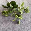 Nuevo Producto de Venta Directa Transfronteriza: Hoja de Frijol Artificial de 3 Ramas y Tallo Largo para Decoración del Hogar y Jardín, Hojas para Escenas, Hojas de Arte Floral Estilo Suave