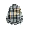 2026 Nueva Camisa de Manga Larga a Cuadros Retro Estilo Japonés para Hombre, Holgada, con Solapa, Tallas Grandes, Moda Casual, Camisa tipo Cárdigan