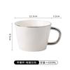 Juego de Taza y Platillo de Cerámica para Café, Taza de Desayuno de Gran Capacidad, Taza de Desayuno Estilo Ins, Taza de Té, Taza y Platillo de Desayuno en Relieve