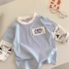 Camisetas de Manga Corta para Niño de Alta Calidad 2025 Verano Nuevo Algodón 100% Versátil Tops de Media Manga Tops Holgados para Bebé