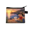 Nuevo Monedero de Crayon Shin-chan Bolsa de Monedas con Cremallera de Dibujos Animados Linda Bolsa Pequeña de Almacenamiento para Estudiantes Venta al por Mayor