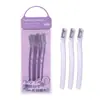 LMLTOP Set de 3 Piezas Navaja Plegable para Cejas Herramienta de Belleza Hoja para Microblading Colección de Depiladora de Cejas para Damas A0369