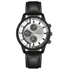 Nueva Correa de Cuero para Hombre de Comercio Exterior con Reloj de Cuarzo Luminoso, Reloj de Lona de Moda para Estudiantes Varones, Al Por Mayor en Stock
