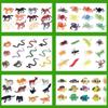 Dinosaurios transfronterizos Una variedad de insectos de simulación juguetes de animales marinos escena de mesa de arena ciencia y educación modelo animal cognitivo traje