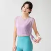 Colete Esportivo para Mulheres, Malha Solta de Verão para Academia Sem Mangas, Top para Pilates, Cropped para Yoga Dança, Peça de Sobrepor
