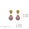 Pendientes Artísticos Retro Asimétricos de Corazón de Joyería Vintage de Segunda Mano Pendientes Trendy Coloridos de Perla de Vidrio Resistentes