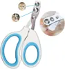 Design Recém-Atualizado Cortador de Unhas para Gatos e Cachorros com Dois Furos Circulares de Corte de Tamanho Diferente (2mm e 4mm) - Evita o Corte Excessivo das Unhas do Pet - Conjunto Profissional de Aparador de Patas para Pet