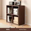 Librero Bajo de Madera Maciza, Gabinete de Almacenamiento en Rejilla para el Hogar de Pie, Gabinete de Exhibición y Almacenamiento para Sala de Estar, Estantería de Combinación Libre para Montar en Pared