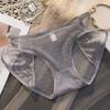 Roupa íntima feminina de verão em malha fina, para garotas com desejo puro, com renda sexy, cinto fino vazado, respirável, de cintura baixa, calcinha feminina