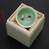 Leia sharp celadon hairtail casa mestre xícara de chá grande capacidade carpa peixe dourado xícara de chá lembrança de viagem pequeno presente