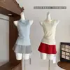 ¡Diseño Actual de Falda-Short de Grupo de Chicas! Falda midi corta ajustadora de cintura baja a media, falda corta que alarga las piernas, ideal para personas petite