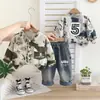 Moda Infantil 2025 Chaqueta Abrigo Elegante y Moderna para Niños Conjunto de Dos Piezas Moderno y Genial Venta al por Mayor desde Fábrica de Origen