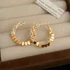 Pendientes de Aro Grandes Geométricos Minimalistas, Estilo de Lujo de Nicho, Pendientes de Gama Alta con un Ambiente de Moda Exagerado, Pendientes Transfronterizos