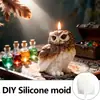Molde de Silicona de Búho 3D Grande en Stock para Velas Aromáticas Caseras, Adornos de Yeso para Muebles