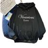 Moda Transfronteriza Otoño e Invierno 2025 Sudadera Versátil de Terciopelo con Capucha Estampada de Moda Talla Grande Look Holgado Adelgazante Top para Mujer