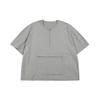 Deseable Estilo Japonés Retro Media Cremallera Bolsa Canguro Camiseta de Marca Trendy para Hombre Algodón Suelto Verano Manga Corta Sh104