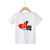 Día Nacional Disfraces de Actuación Infantil Estilo Chino Camisetas Rojas de Manga Corta para Niños Chinos Camisetas para Niñas Algodón Puro Estudiantes de Primaria