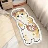Tapete de Cama de Cashmere Desenho Animado Transfronteiriço para Quarto de Menina com Formato Especial Criptografado Antiderrapante Peludo Tapete de Quarto Venda por Atacado